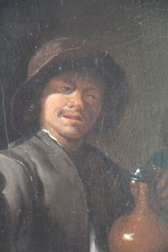 Un buveur, école flamande du XVIIe - Didascalies