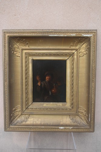 Un buveur, école flamande du XVIIe - Louis XIV