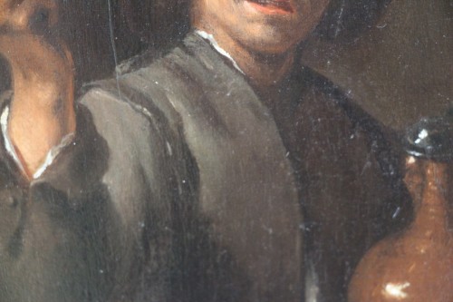 Antiquités - Un buveur, école flamande du XVIIe