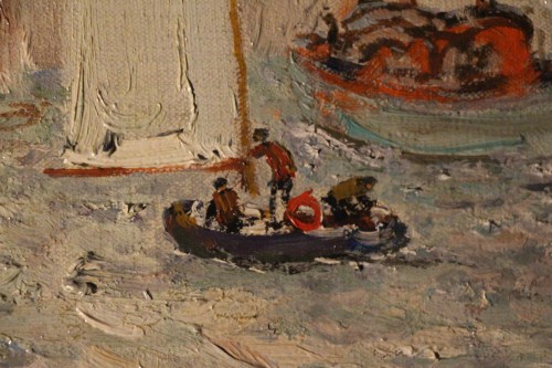 XXe siècle - Yachts anglais au large de Deauville, d'André Hambourg (1909-1999)