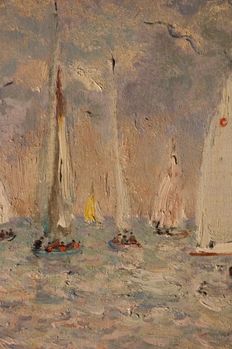 Antiquités - Yachts anglais au large de Deauville, d'André Hambourg (1909-1999)