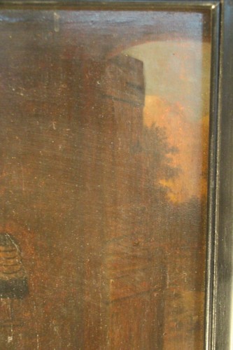 Antiquités - L'heure du souper, école hollandaise vers 1800