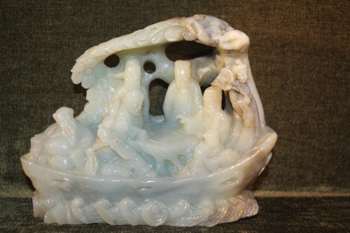 La partie de jeu en jade, Chine XIXe siècle - Arts d