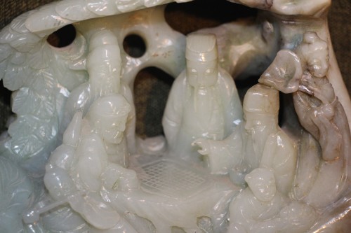 La partie de jeu en jade, Chine XIXe siècle - Didascalies