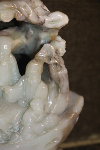 Antiquités - La partie de jeu en jade, Chine XIXe siècle