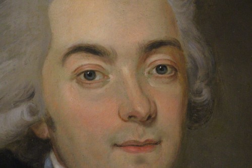 Portrait d'aristocrate, école française du XVIIIe siècle - Louis XVI
