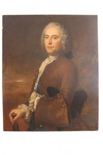 Portrait de gentilhomme vers 1750, école française du XVIIIe siècle