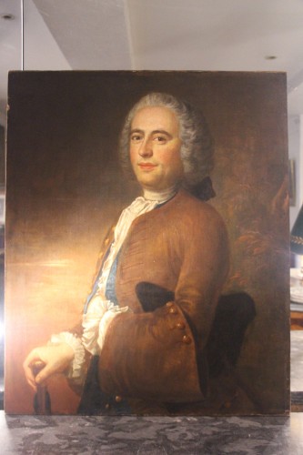 Tableaux et dessins Tableaux XVIIIe siècle - Portrait de gentilhomme vers 1750, école française du XVIIIe siècle