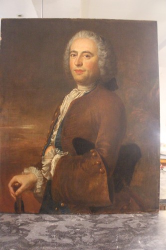 XVIIIe siècle - Portrait de gentilhomme vers 1750, école française du XVIIIe siècle