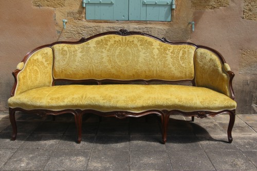 Canapé corbeille, travail provençal d'époque Louis XV - Sièges Style Louis XV