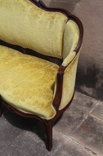 Louis XV - Canapé corbeille, travail provençal d'époque Louis XV