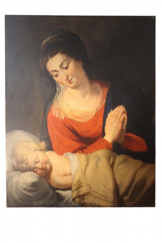 Vierge à l'Enfant, école du Nord du XIXe siècle