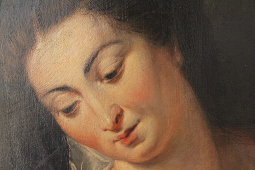 XIXe siècle - Vierge à l'Enfant, école du Nord du XIXe siècle