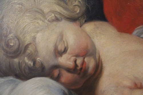 Restauration - Charles X - Vierge à l'Enfant, école du Nord du XIXe siècle
