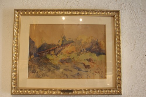 Campagne aixoise,1922 - Joseph Ravaisou (1865-1925) - Tableaux et dessins Style Art Déco