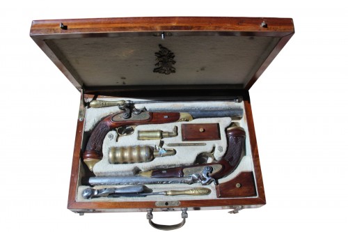 Paire de pistolets de duel, signée Johann Contriner in Wien, XIXe.