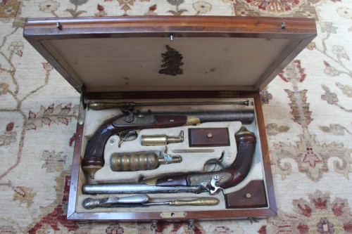 Collections Armes & Souvenirs Historiques - Paire de pistolets de duel, signée Johann Contriner in Wien, XIXe.