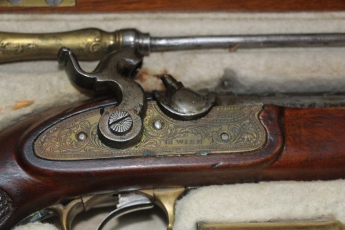 Paire de pistolets de duel, signée Johann Contriner in Wien, XIXe. - Napoléon III