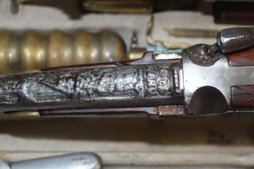 Antiquités - Paire de pistolets de duel, signée Johann Contriner in Wien, XIXe.