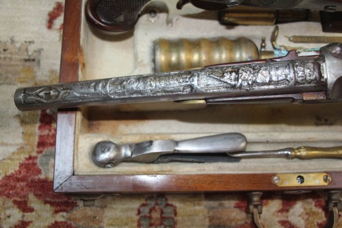 Antiquités - Paire de pistolets de duel, signée Johann Contriner in Wien, XIXe.