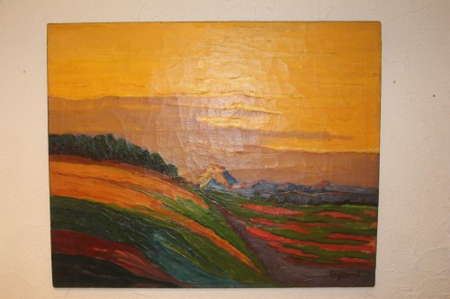 Paysage, René Seyssaud (1867-1952) - Tableaux et dessins Style Art nouveau