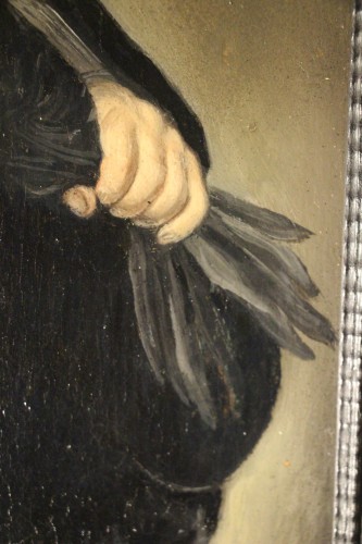 Antiquités - Portrait de gentilhomme avec une fraise, école flamande de la fin du XVIIe siècle