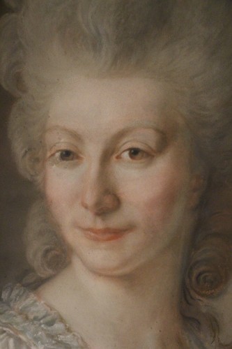 XVIIIe siècle - Dame de qualité au livre, école française vers 1775