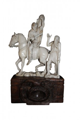 Saint Martin partageant son manteau avec un pauvre, Rome XVIIe siècle