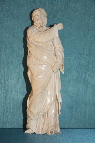 Art sacré, objets religieux  - Apôtre en ivoire, Rome XVIIIe siècle