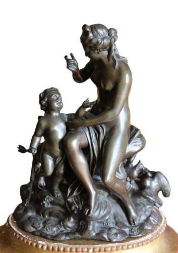 18th century Bronze group &quot;Venus and Cupid&quot;