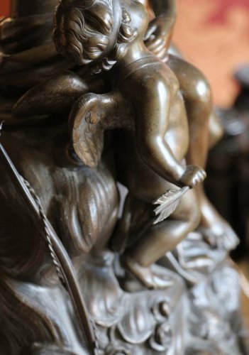 Groupe en bronze "Vénus et Cupidon" XVIIIe siècle - Louis XV
