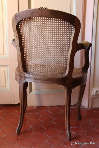 Six fauteuils en cabriolet, époque Louis XV - Didascalies