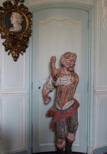 A late 17th early 18th century polychrome wood sculpture - 