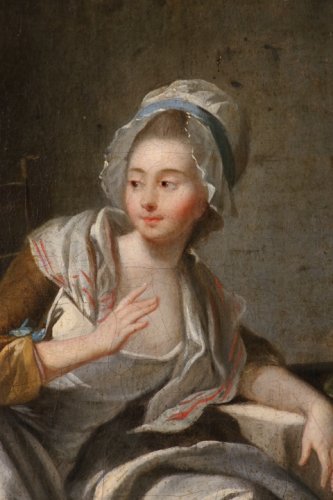 Almsgiving  eighteenth century - Paintings & Drawings Style 