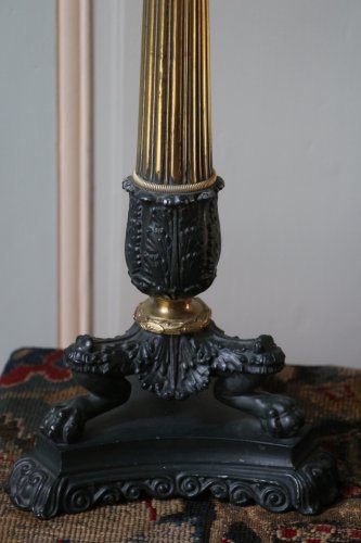 Restauration - Charles X - Paire de candélabres en bronze, époque Restauration