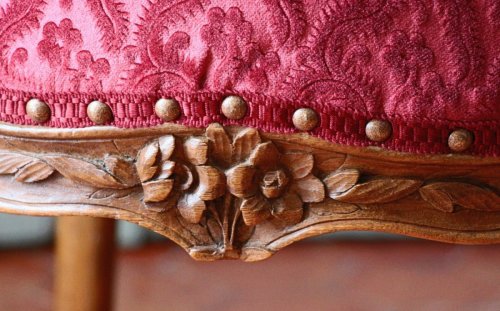 Louis XV - Paire de fauteuils "en cabriolet" en noyer d'époque Louis XV