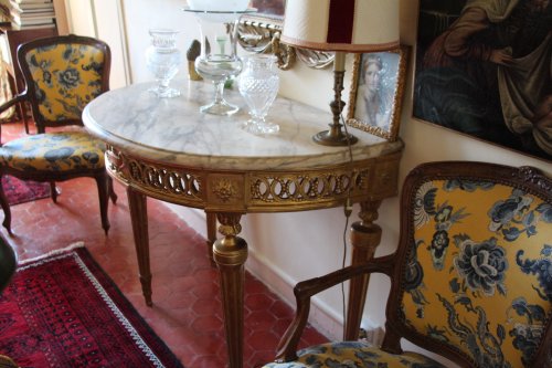 Console en bois doré, époque Louis XVI