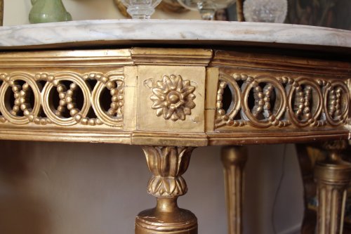 Mobilier Console - Console en bois doré, époque Louis XVI