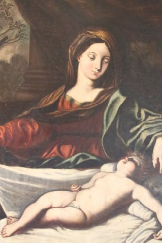 Tableaux et dessins Tableaux XVIIe siècle - Vierge à l'enfant - École italienne du XVIIe siècle