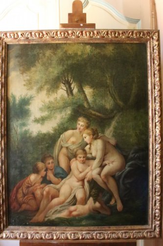 Antiquités - Les baigneuses - École française, milieu du XVIIIe siècle
