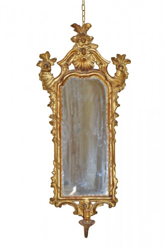 Miroir en bois doré, Venise, époque Régence début XVIIIe siècle