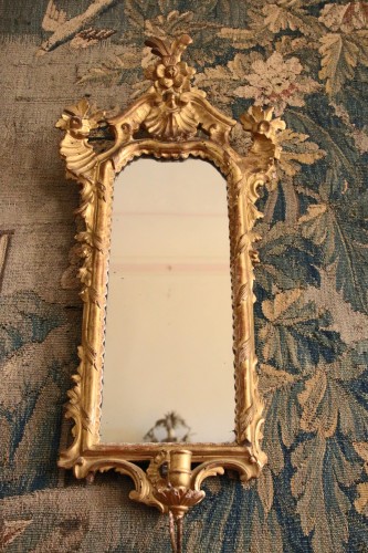 Miroir en bois doré, Venise, époque Régence début XVIIIe siècle - Miroirs, Trumeaux Style Régence