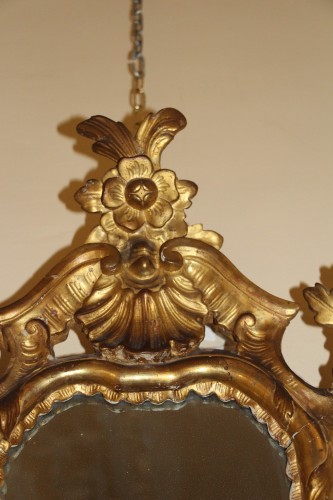 Régence - Miroir en bois doré, Venise, époque Régence début XVIIIe siècle
