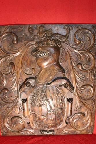 Élément de boiserie, Bourgogne XVIIe siècle - Sculpture Style Louis XIII
