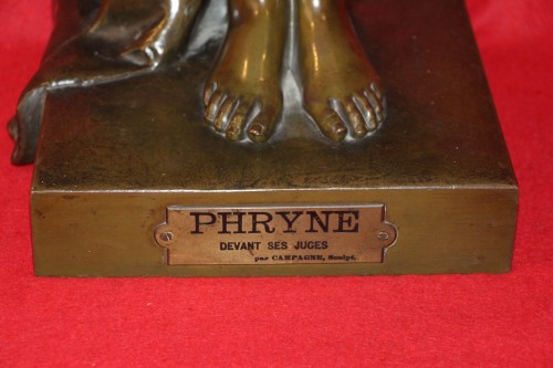 Sculpture Sculpture en Bronze - Phryné devant ses juges - CAMPAGNE (1851- 1910)