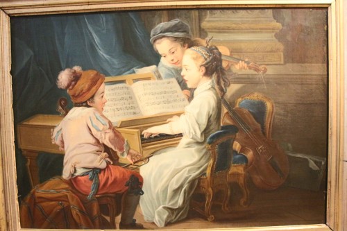 Allégorie de la musique, entourage de Carle van Loo, XVIIIe - Didascalies