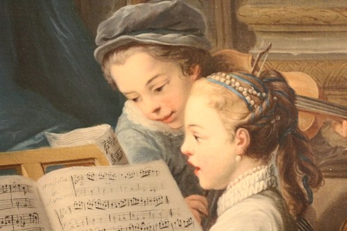 XVIIIe siècle - Allégorie de la musique, entourage de Carle van Loo, XVIIIe