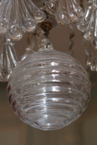 Louis XVI - Lustre cage en cristal, époque Louis XVI