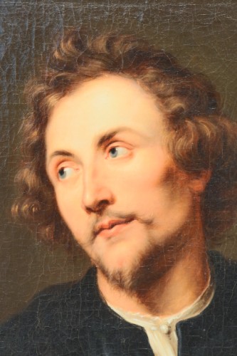 Portrait de Georg Petel, d'après Anton Van Dyck, début XVIIIe - Tableaux et dessins Style 