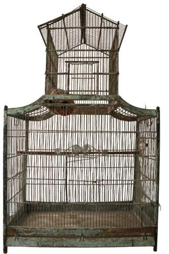 Cage à oiseaux, forme pagode, époque Louis XV